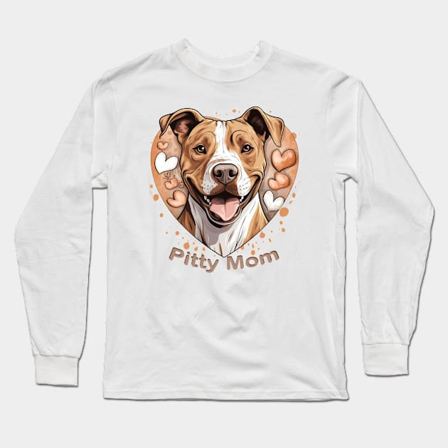 Pitty Mom - Pitbull Long Sleeve T-Shirt by Gypsykiss